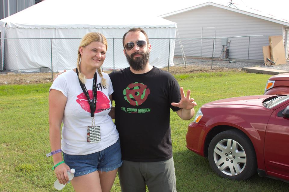 Shauna "WhiskeyChick" Castorena with Neil Fallon of Clutch at Rocklahoma 2013