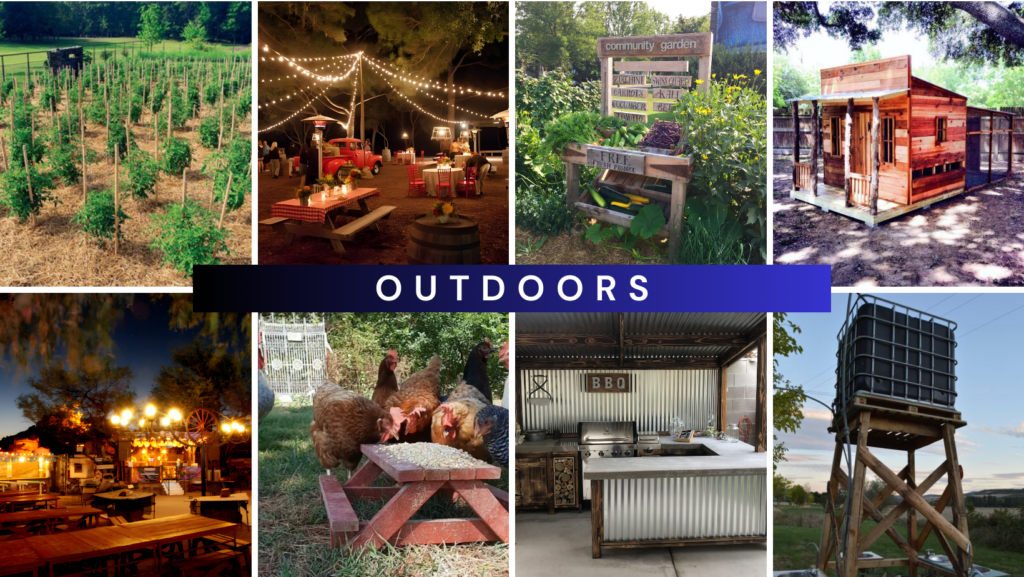 Baron Hill Summer Camp Tiny Home Community Vision Board - Outdoor Spaces